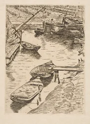 Schiffe in einem Kanal